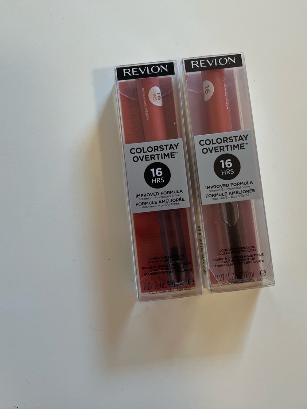 2 New Revlon Perennial Peach 430 Overtime Lipstick